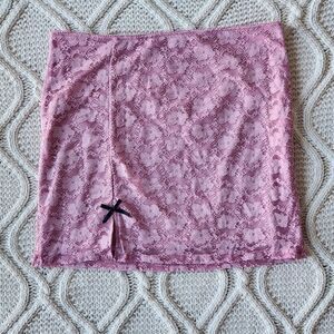 Madden Girl Pink Lace Mini Skirt Size L